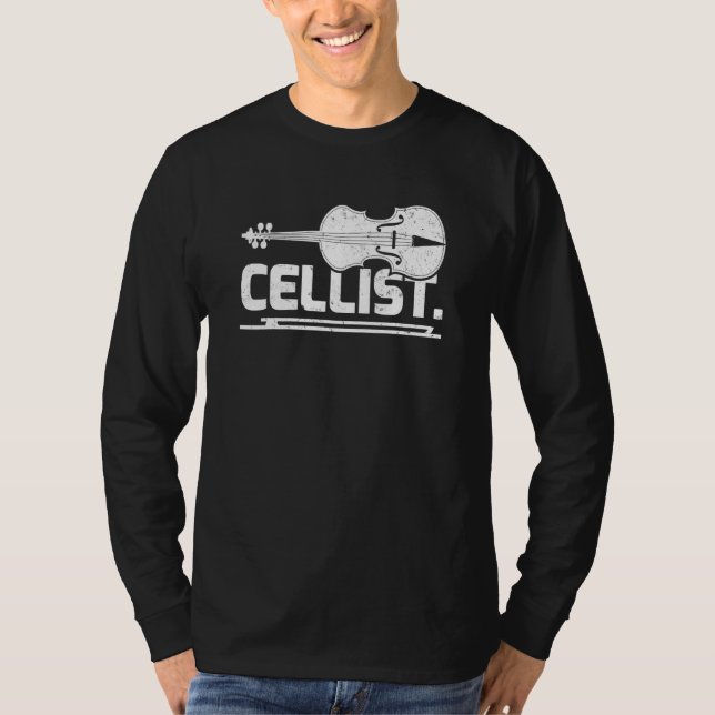 Camiseta Cello Player Orchestra Music Cellist (Frente)