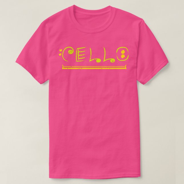 Camiseta Cello String Art Cellist Gifa Idea Cello Player Ye (Frente do Design)