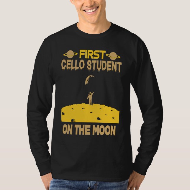 Camiseta Cello Student On The Moon (Frente)