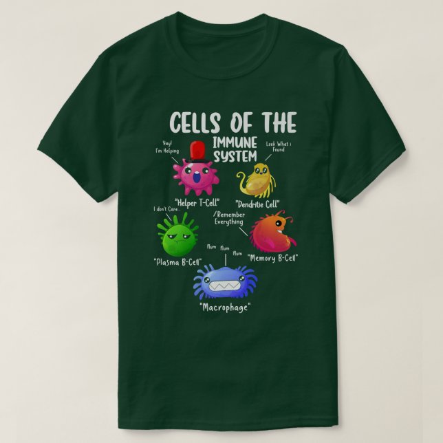 Camiseta Cells Of The Immune Systems Biology Cells Science  (Frente do Design)