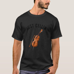 Camiseta Celo Para Violoncelista Musical Apenas Celando