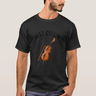 Camiseta Celo Para Violoncelista Musical Apenas Celando