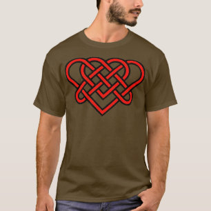 Camiseta Celtic Eternal Love Knot Romântico Heart Design