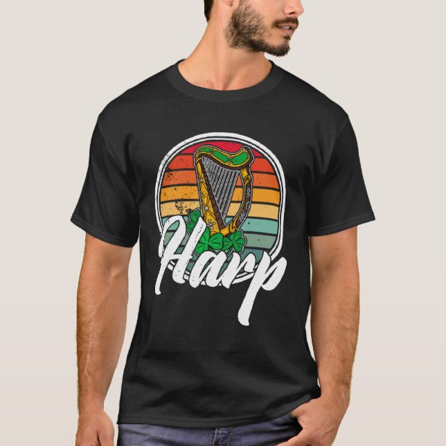 Camiseta Celtic Harp Instrument Plucked String Harpist Musi (Frente)