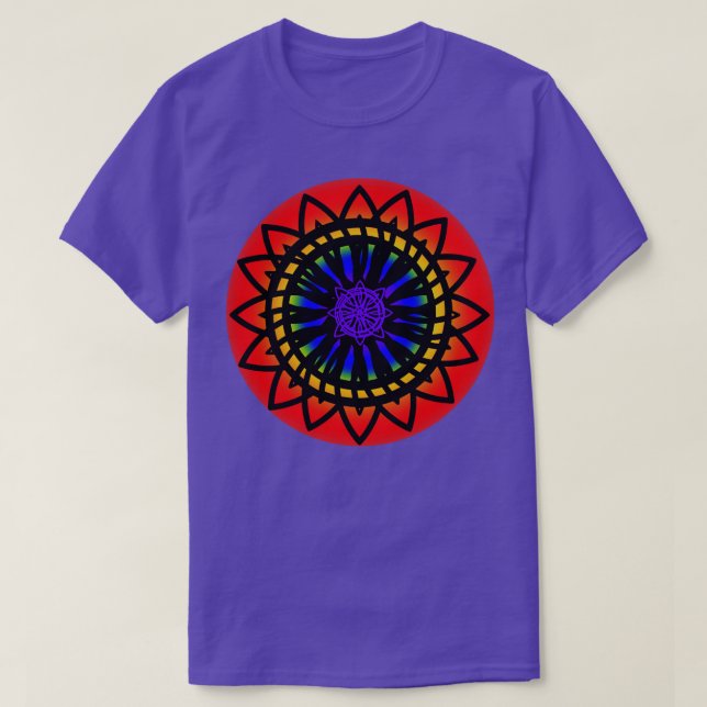 Camiseta Celtic Rainbow Mandala (Frente do Design)