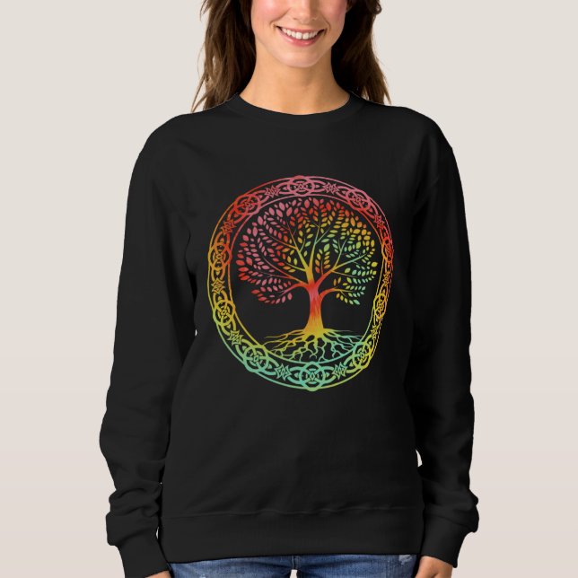 Camiseta Celtic Tree of Life Tie Dyed Nordic Yggdrasil Viki (Frente)