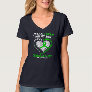 Camiseta Célula Cerebral Para Pai Mãe - Eu Visto Verde Para