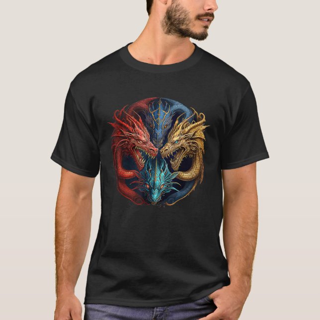 Camiseta Célula Fantasy Rainbow Dragon (Frente)