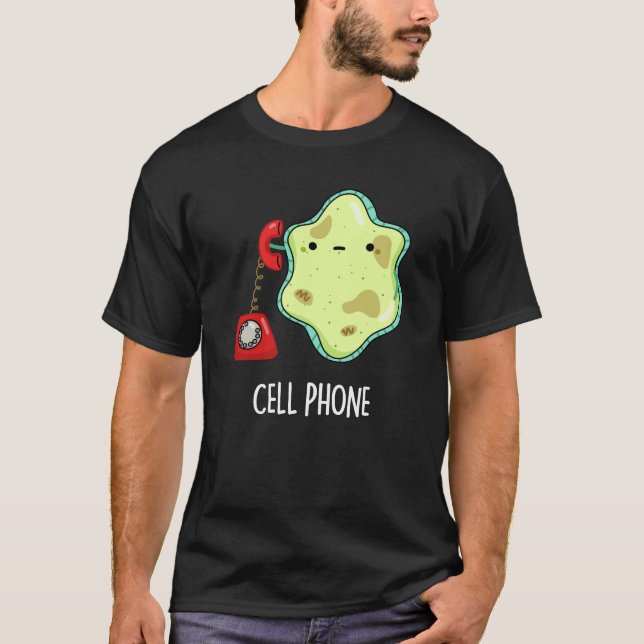 Camiseta Celular Engraçado Biologia Ciência Pun Dark BG (Frente)