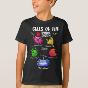 Camiseta Células De Ciência Da Biologia Do Sistema Imunológ