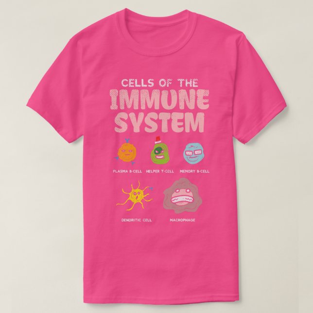 Camiseta Células Do Sistema Imunitário (Frente do Design)