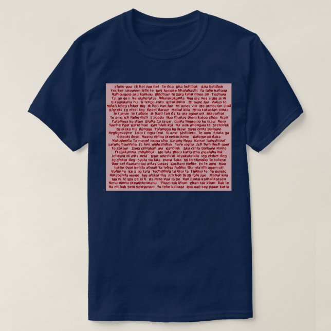 Camiseta Cem Maneiras De Dizer Que Te Amo Vermelho A Rosa (Frente do Design)