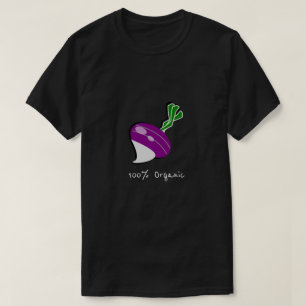 Camiseta Cem por cento de slogan orgânico com nabo