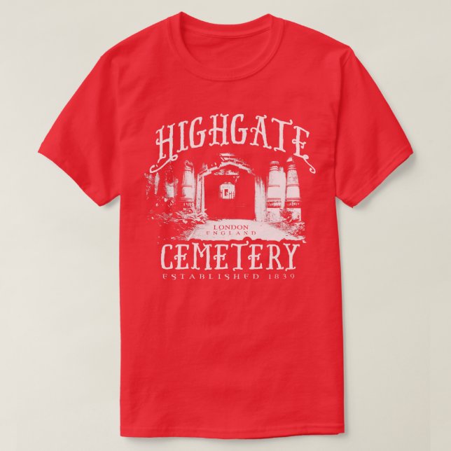 Camiseta Cemitério de Destaque (Frente do Design)