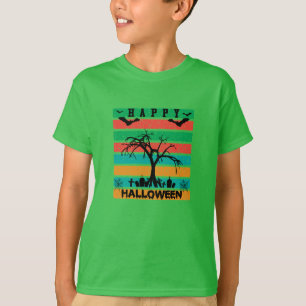 Camiseta Cemitério de distribuição multicores com morcegos