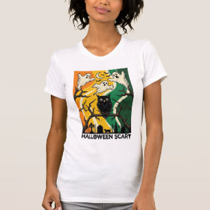 Camiseta Cemitério de Fantasmas de Coruja Preta Assustadora