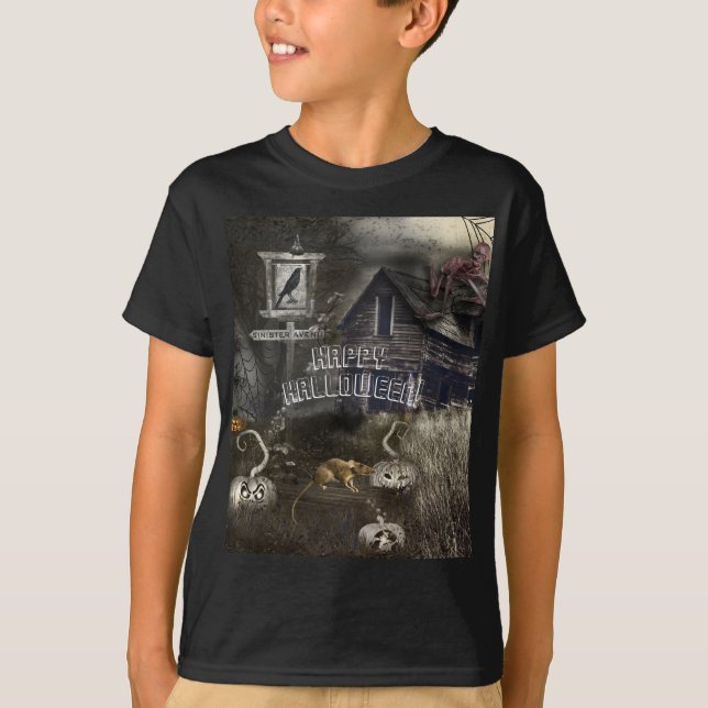 Camiseta Cemitério de Zumbis + Ratos Ave Sinistra Halloween (Frente)