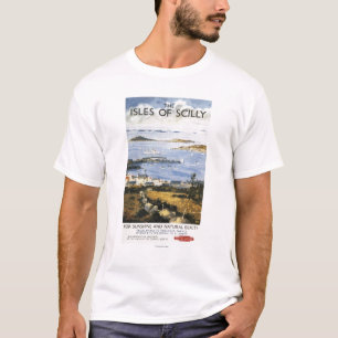 Camiseta Cena aérea do poster da estrada de ferro da cidad
