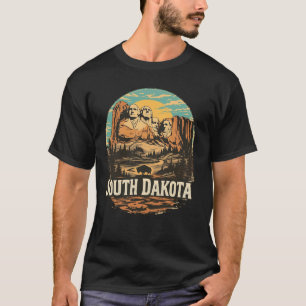 Camiseta Cena antiga de Dakota do Sul Monte Rushmore