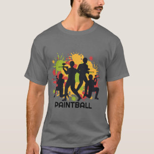 Camiseta Cena Colorida de Paintball