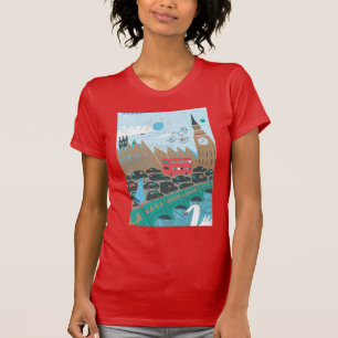 Camiseta Cena da cidade de Reino Unido