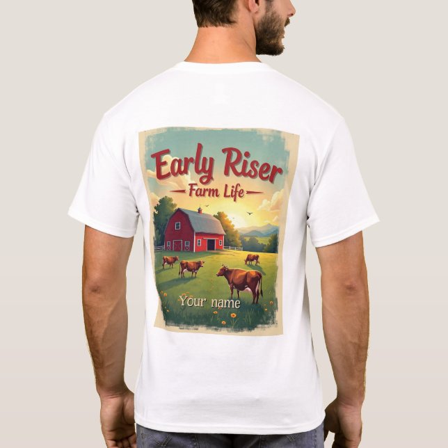 Camiseta Cena da Fazenda da riser anterior (Verso)