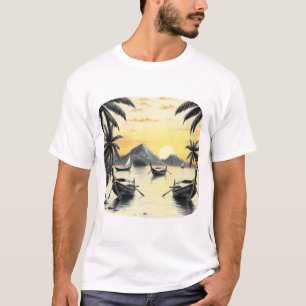 Camiseta Cena da Ilha da Tailândia