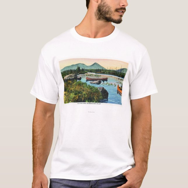 Camiseta Cena da lagoa da almofada de lírio do vale de (Frente)