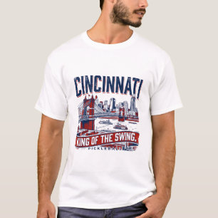 Camiseta Cena da linha do horizonte de Cincinnati, Ohio, e