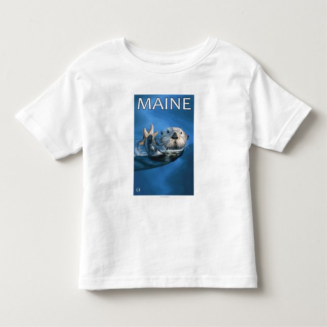 Camiseta Cena da lontra de MaineSea (Frente)