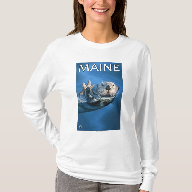 Camiseta Cena da lontra de MaineSea (Frente)