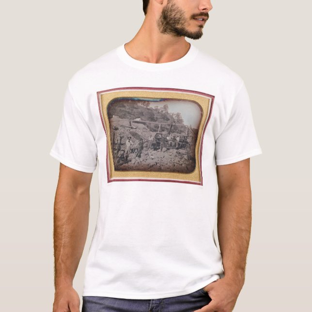 Camiseta Cena da mineração do Riverbed…  (40069) (Frente)