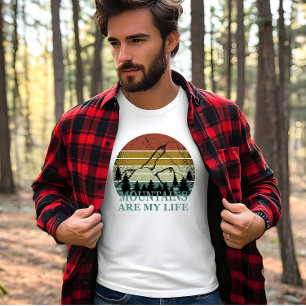 Camiseta Cena da paisagem florestal dos pinheiros