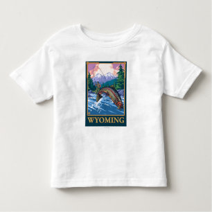 Camiseta Cena da pesca com mosca - Wyoming