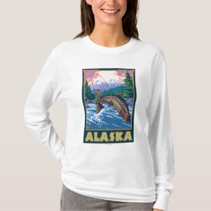 Camiseta Cena da pesca de AlaskaFly