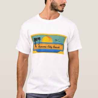 Camiseta Cena da praia da Cidade do Panamá