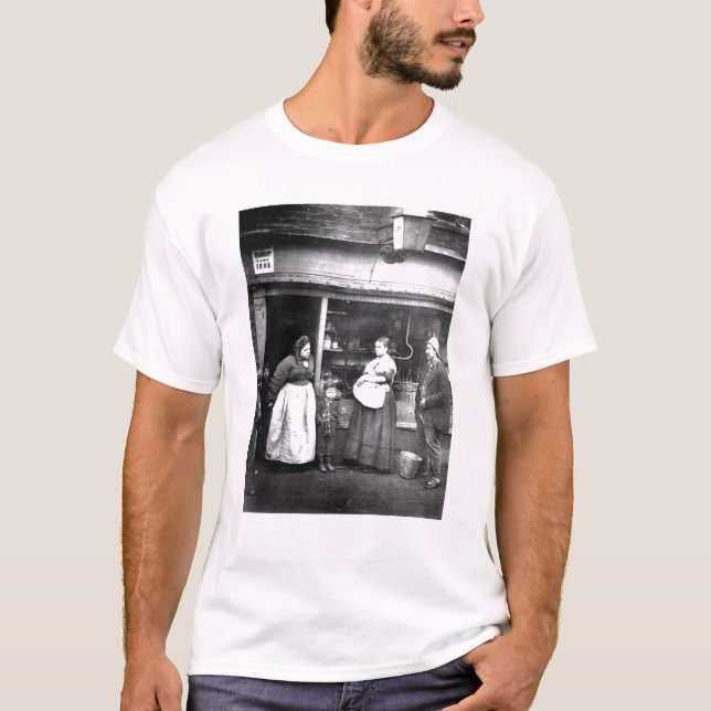 Camiseta Cena da rua no Victorian Londres (Frente)