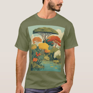 Camiseta Cena da Selva Safari Vibrante