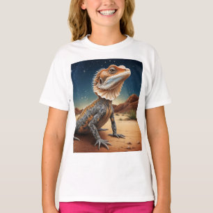 Camiseta Cena da Vida Selvagem de Jovem Carrapato Lizard