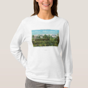 Camiseta Cena da vila dos pioneiros no parque do rio da