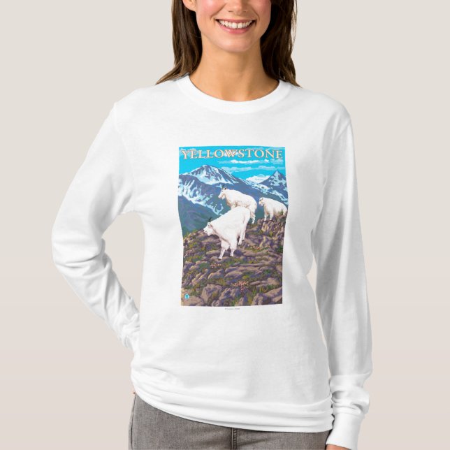 Camiseta Cena das cabras de montanha - parque nacional de (Frente)