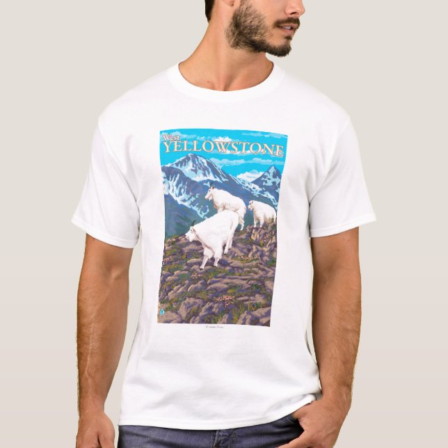 Camiseta Cena das cabras de montanha - Yellowstone (Frente)