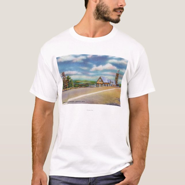 Camiseta Cena de aproximação da vigia do ponto da fuga do (Frente)