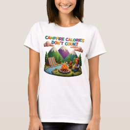 Camiseta Cena de Arte em Argila “Calorias da Fogueira Não C