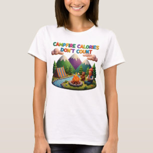 Camiseta Cena de Arte em Argila “Calorias da Fogueira Não C