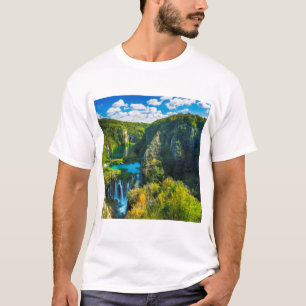 Camiseta Cena de cachoeira Elegante, Croácia