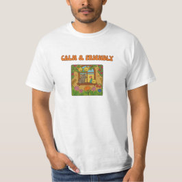 Camiseta Cena de Cães e Pássaros Encantados - Design de saf