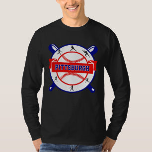 Camiseta Cena de cidade vintage de Pittsburgh Baseball Hom
