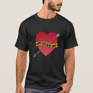Camiseta Cena de Crime Não Cruze O Divórcio B de Casamentos