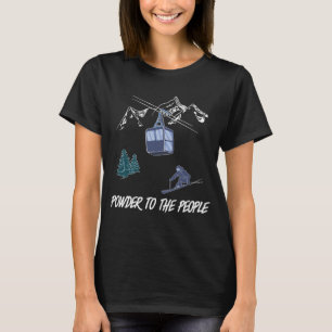 Camiseta Cena De Esqui Pó Esportivo De Inverno Para As Pess